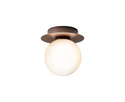 Nuura Liila 1 Vägg-/taklampa Dark Bronze/Opal Small