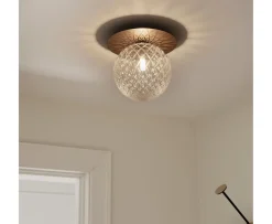 Nuura Liila 1 Vägg-/taklampa Dark Bronze/Optic Clear Large