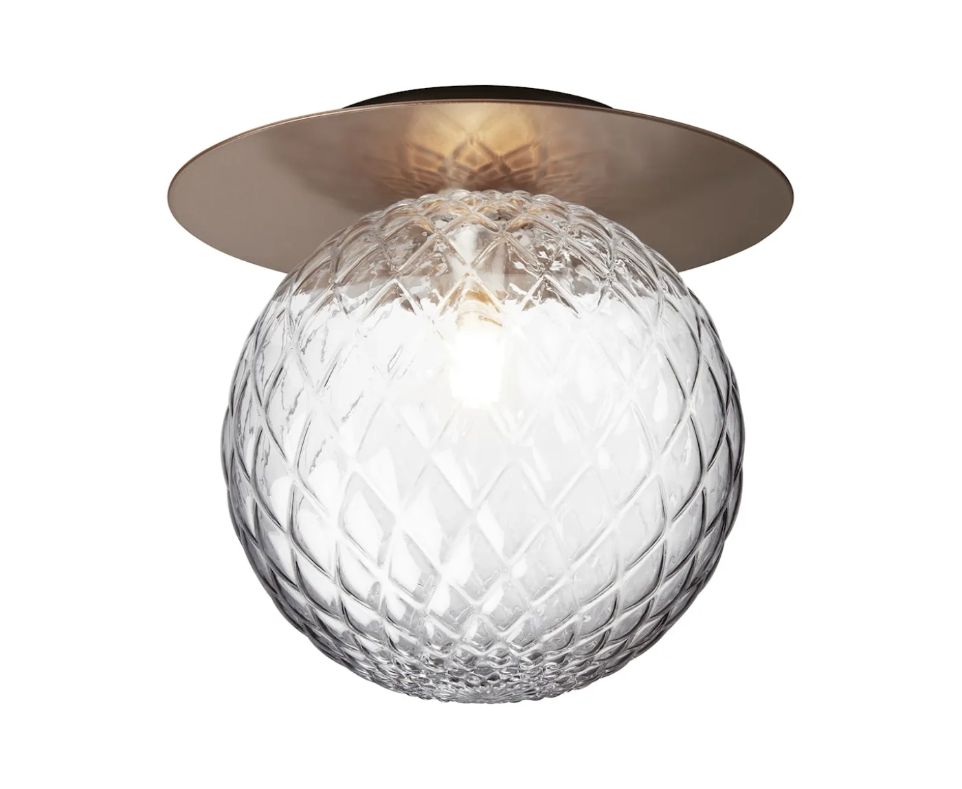 Nuura Liila 1 Vägg-/taklampa Dark Bronze/Optic Clear Large