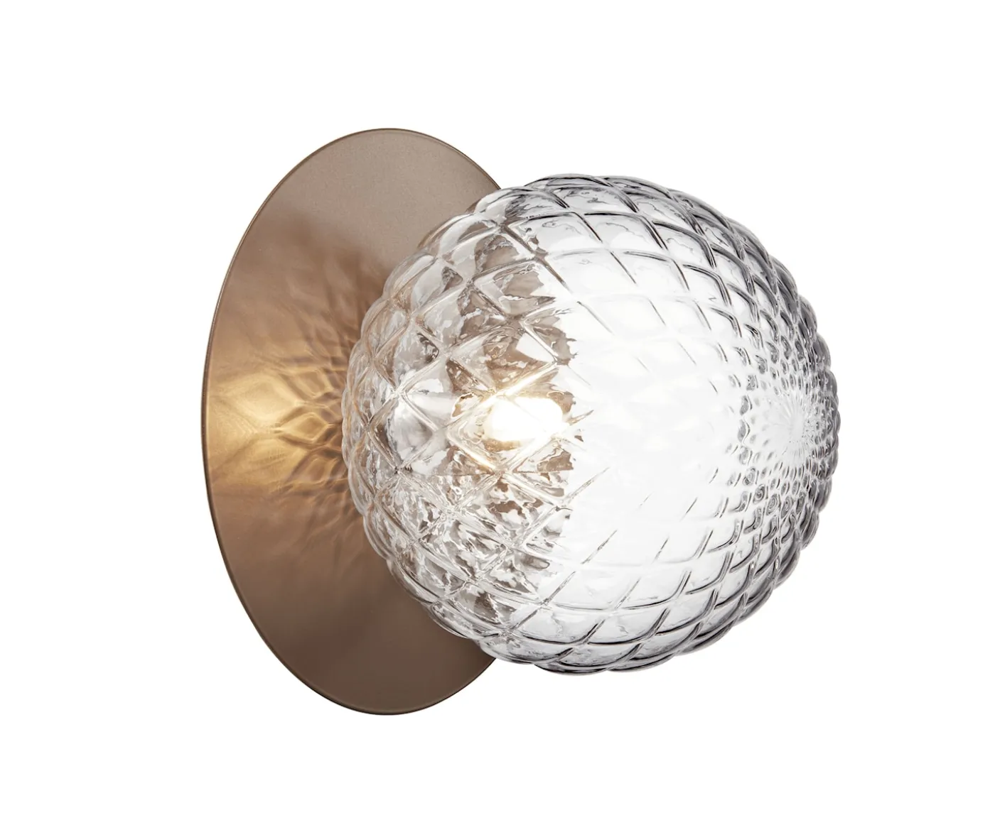 Nuura Liila 1 Vägg-/taklampa Dark Bronze/Optic Clear Large