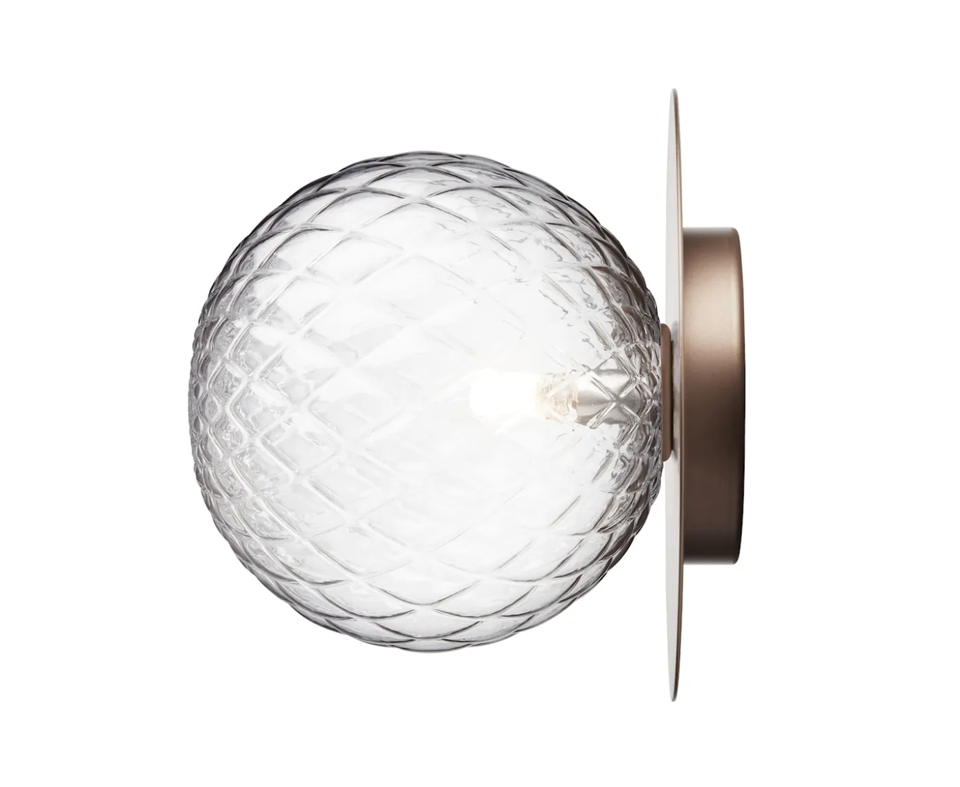 Nuura Liila 1 Vägg-/taklampa Dark Bronze/Optic Clear Large