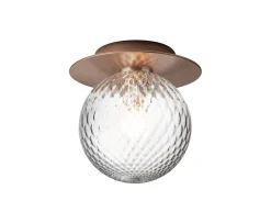 Nuura Liila 1 Vägg-/taklampa Dark Bronze/Optic Clear Medium