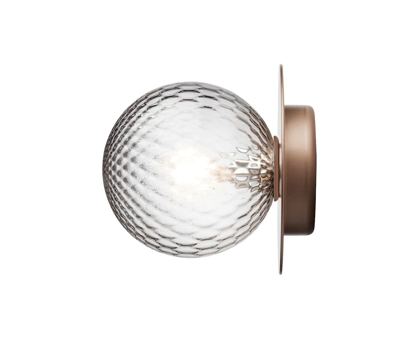 Nuura Liila 1 Vägg-/taklampa Dark Bronze/Optic Clear Medium