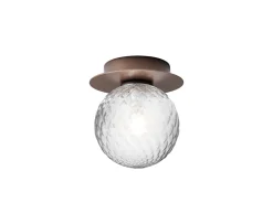 Nuura Liila 1 Vägg-/taklampa Dark Bronze/Optic Clear Small