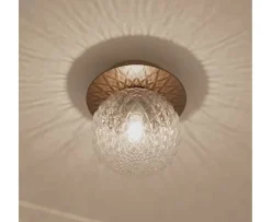 Nuura Liila 1 Vägg-/taklampa Dark Bronze/Optic Clear Small