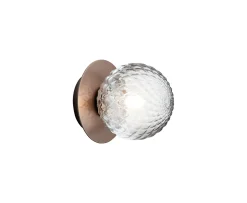 Nuura Liila 1 Vägg-/taklampa Dark Bronze/Optic Clear Small