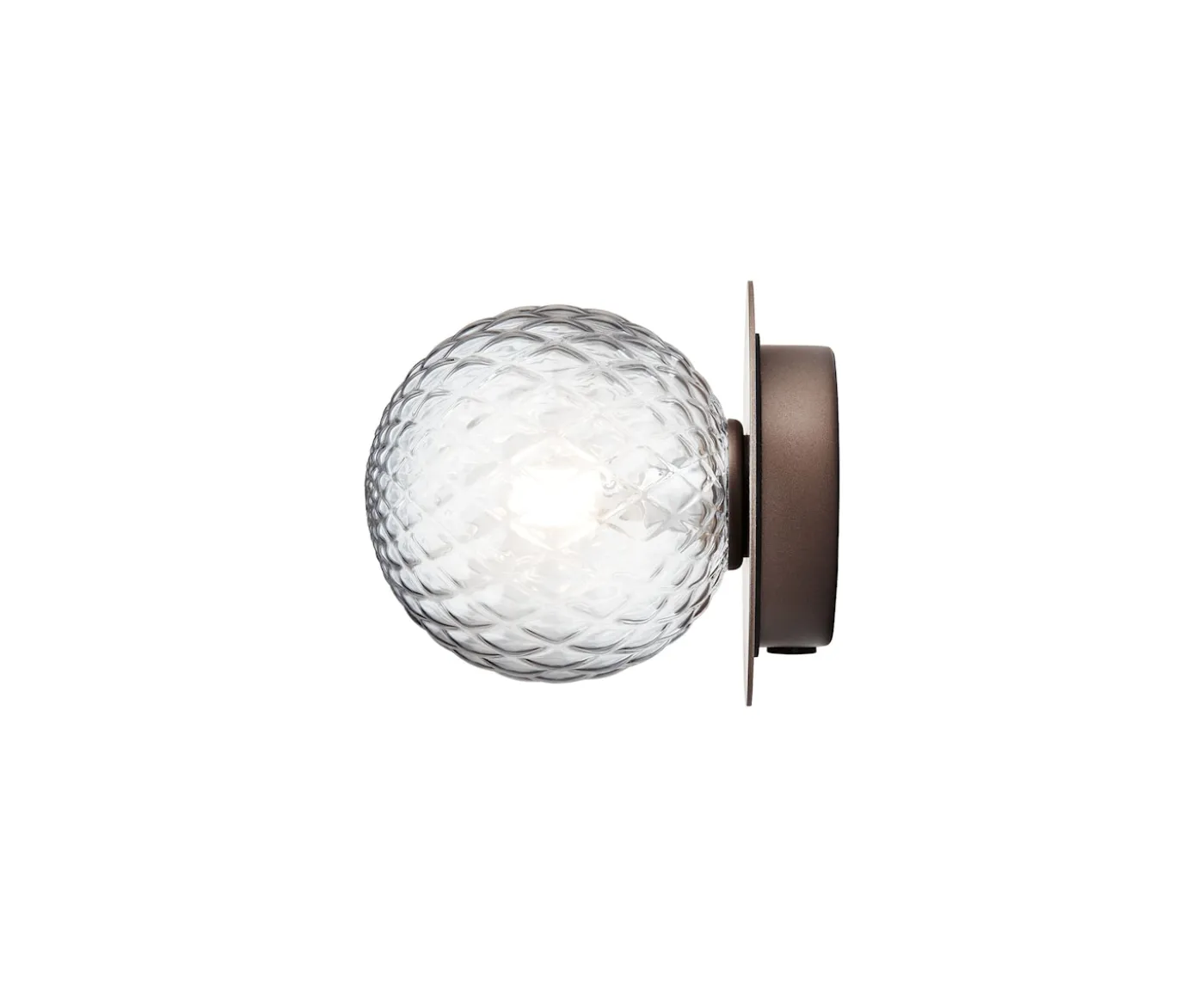 Nuura Liila 1 Vägg-/taklampa Dark Bronze/Optic Clear Small