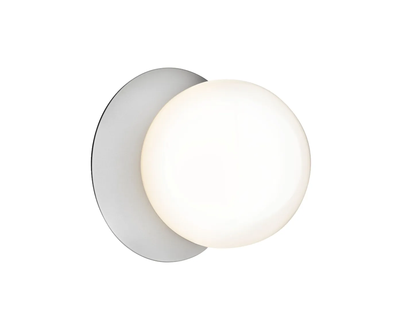 Nuura Liila 1 Vägg-/taklampa Light Silver/Opal Medium