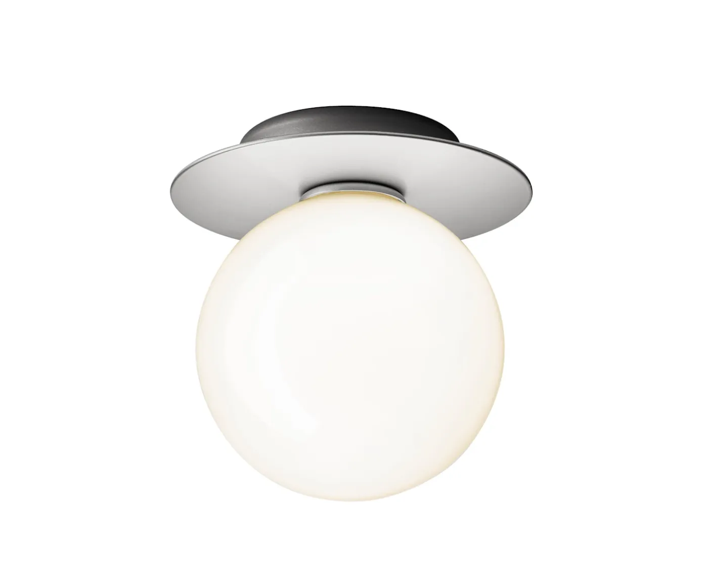 Nuura Liila 1 Vägg-/taklampa Light Silver/Opal Medium