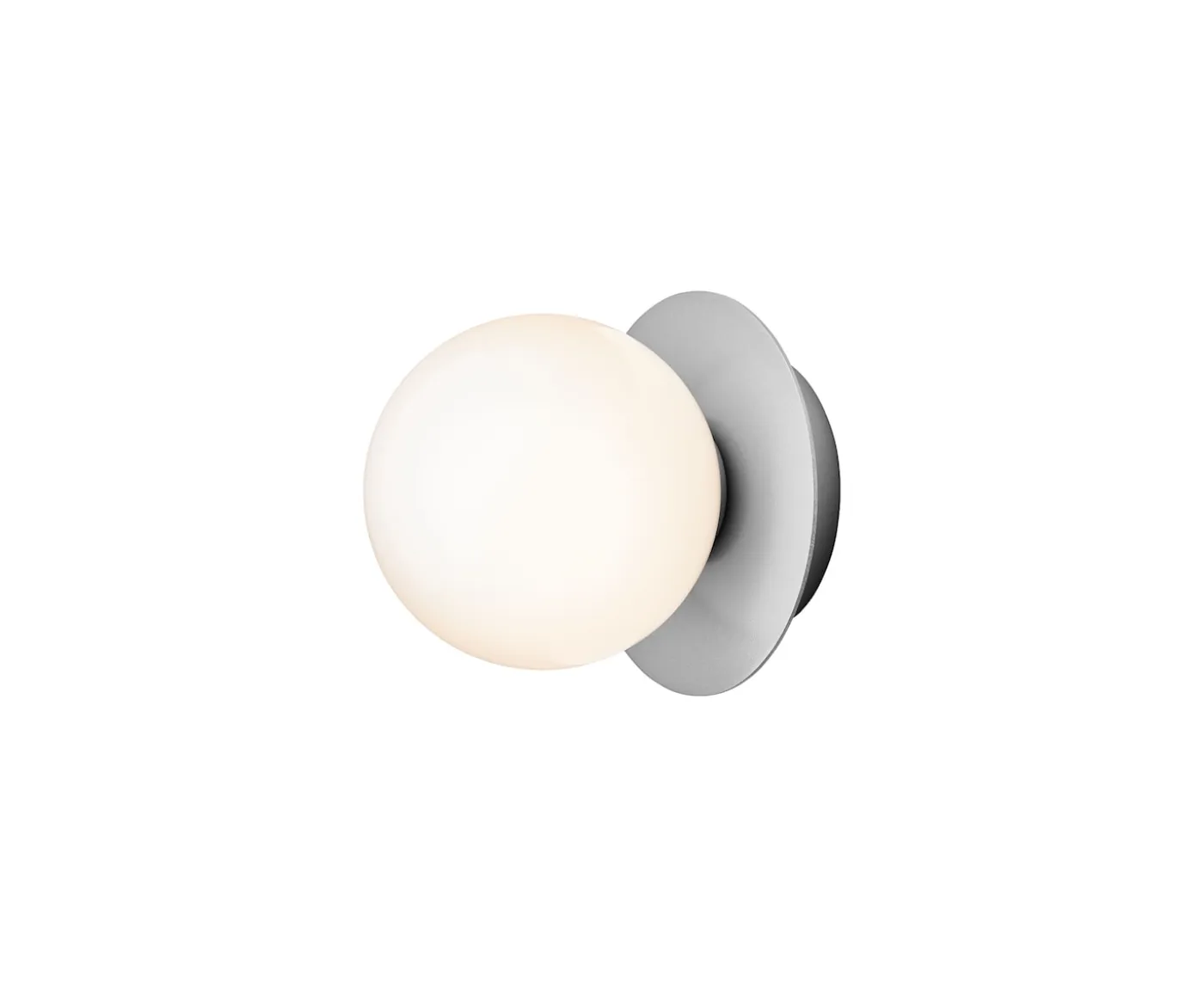 Nuura Liila 1 Vägg-/taklampa Light Silver/Opal Small