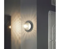 Nuura Liila 1 Vägg-/taklampa Light Silver/Optic Clear Medium