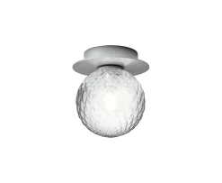 Nuura Liila 1 Vägg-/taklampa Light Silver/Optic Clear Small