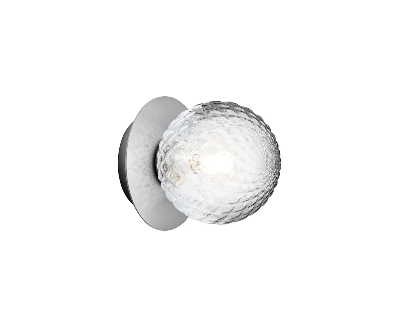 Nuura Liila 1 Vägg-/taklampa Light Silver/Optic Clear Small