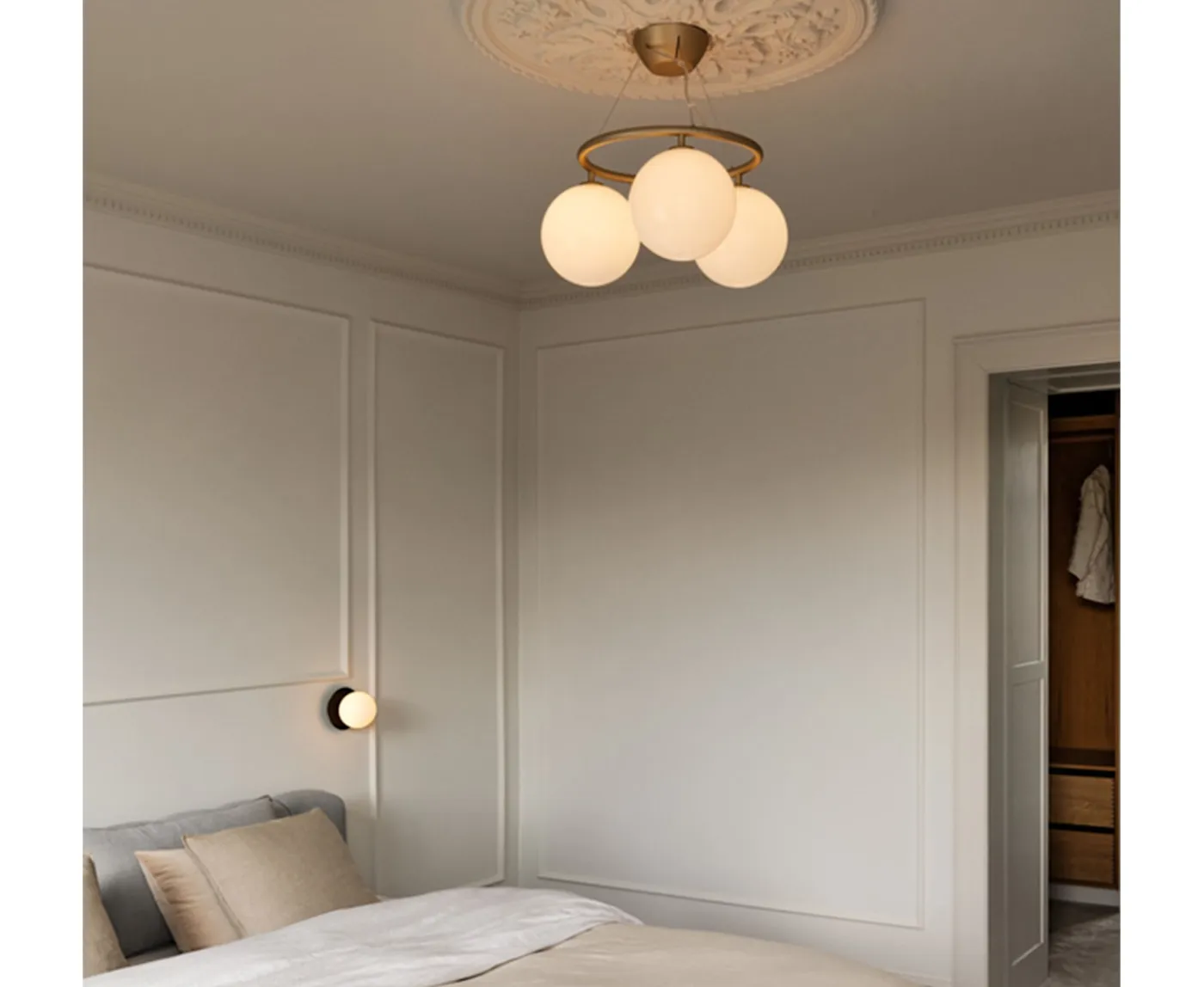 Nuura Miira 3 Circular Taklampa Brass/Opal