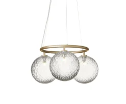 Nuura Miira 3 Circular Taklampa Brass/Optic Clear