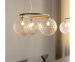 Nuura Miira 3 Circular Taklampa Brass/Optic Clear