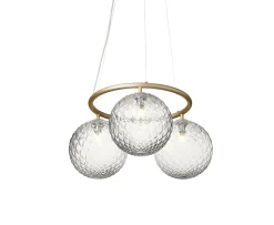 Nuura Miira 3 Circular Taklampa Brass/Optic Clear