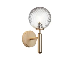 Nuura Miira Vägglampa Brass/Optic Clear