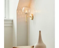 Nuura Miira Vägglampa Brass/Optic Clear