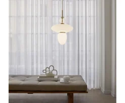 Nuura Rizzatto 43 Taklampa Satin Brass/Opal