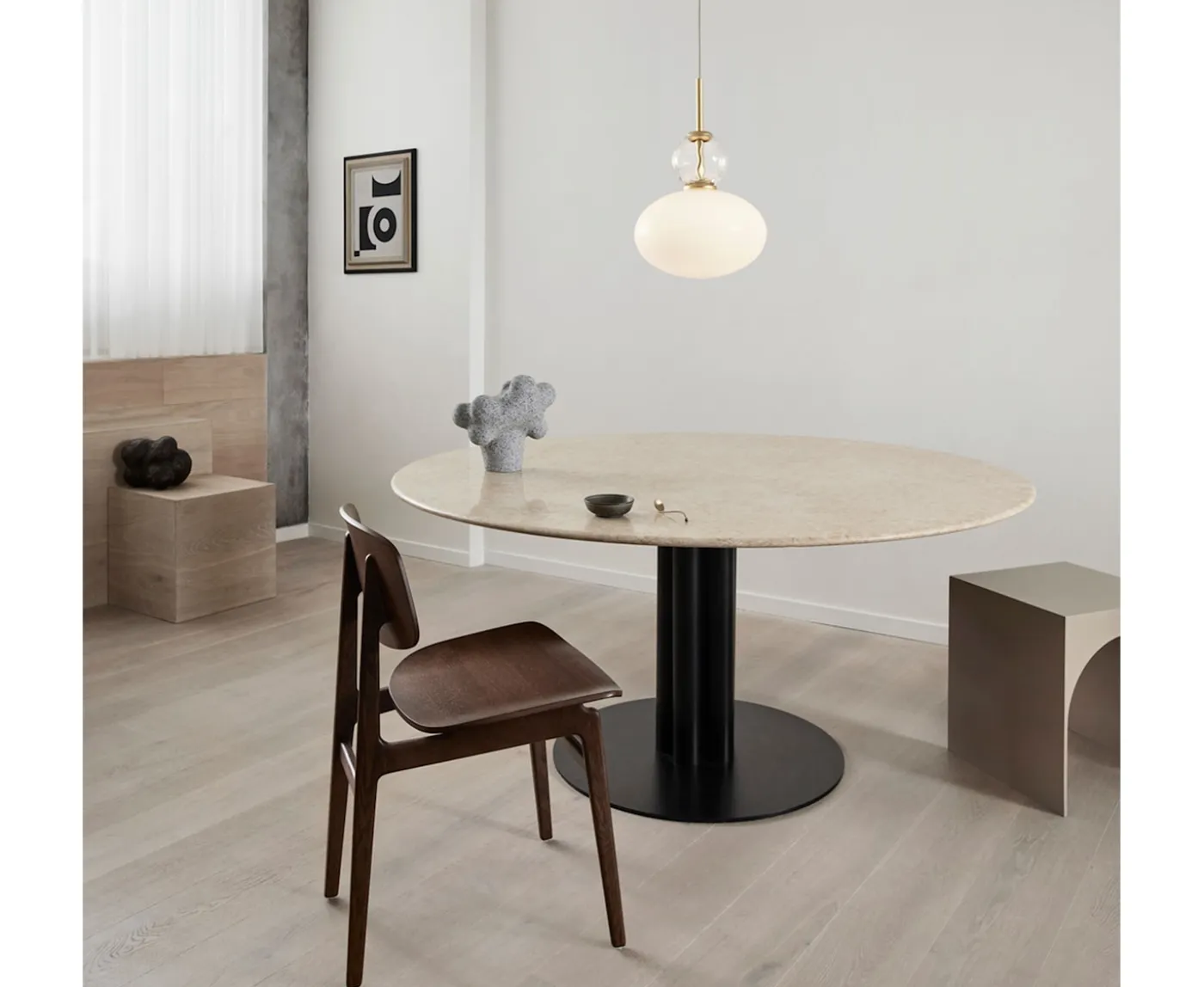 Nuura Rizzatto 32 Taklampa Satin Brass/Opal