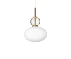 Nuura Rizzatto 32 Taklampa Satin Brass/Opal