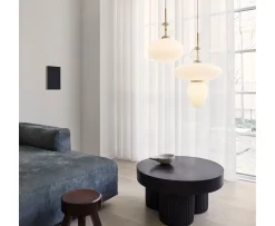 Nuura Rizzatto 32 Taklampa Satin Brass/Opal