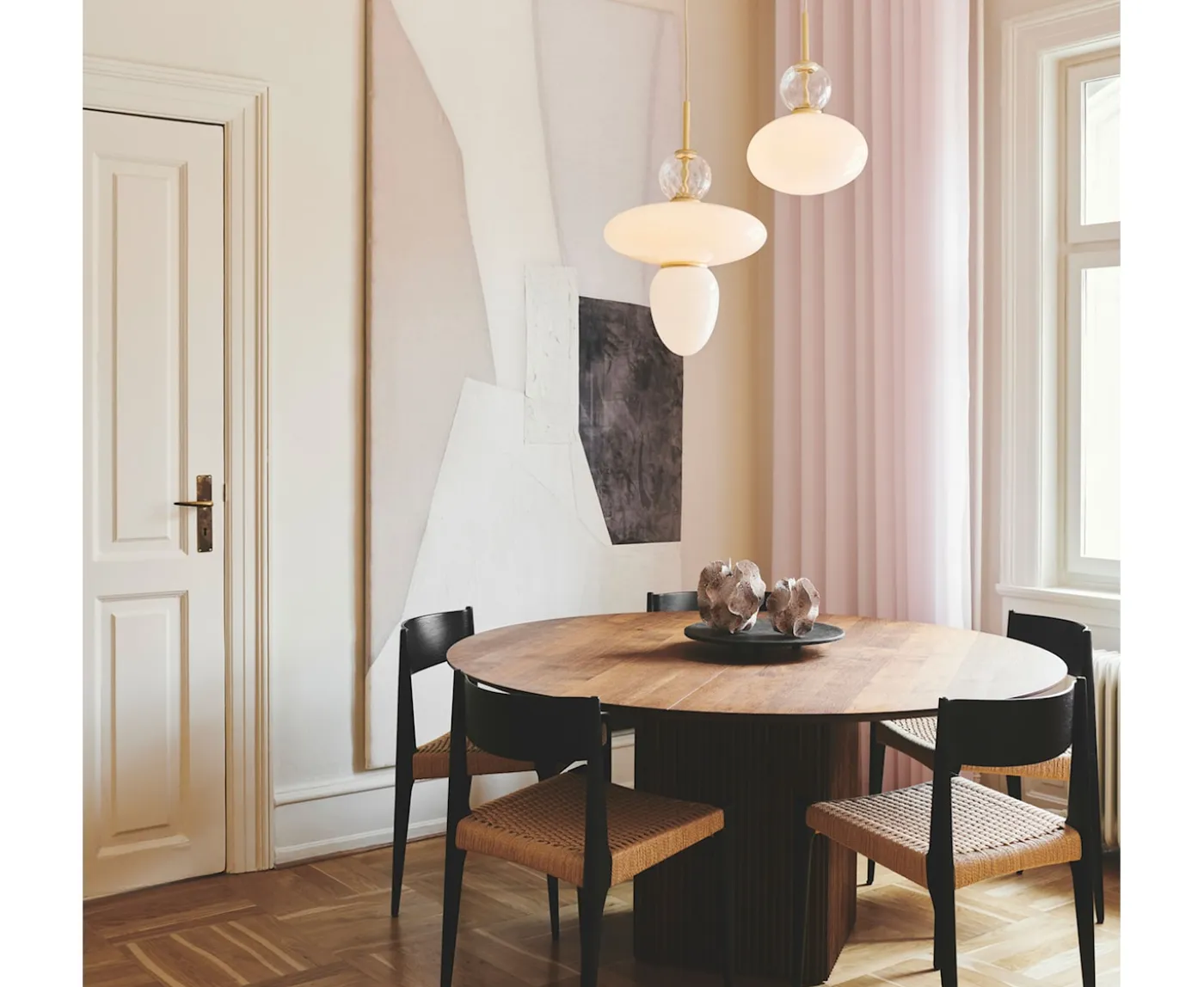 Nuura Rizzatto 32 Taklampa Satin Brass/Opal
