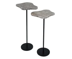 Olsson & Jensen Milo Titanium Satsbord Travertin 2-pack