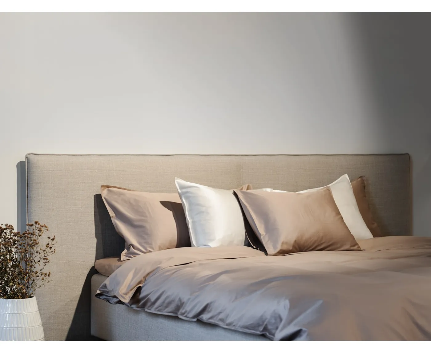 Read the Label Satin Örngott Taupe 50x90 2-pack