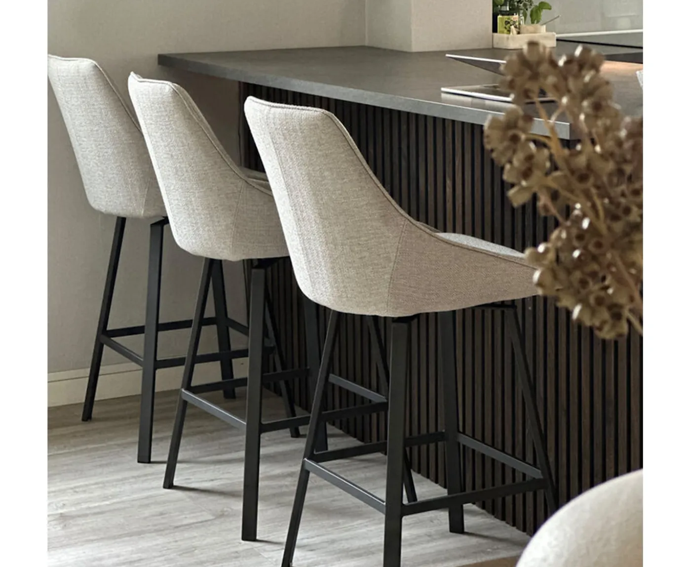 Rowico Home Alison Barstol Beige/Svart