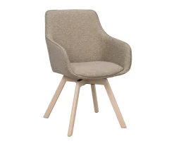 Rowico Home Alison Karmstol Mörkbeige/Vitpigmenterad Ek