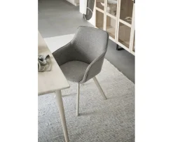 Rowico Home Alison Karmstol Mörkbeige/Vitpigmenterad Ek