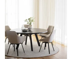 Rowico Home Alison Matstol Ljusbeige/Svart