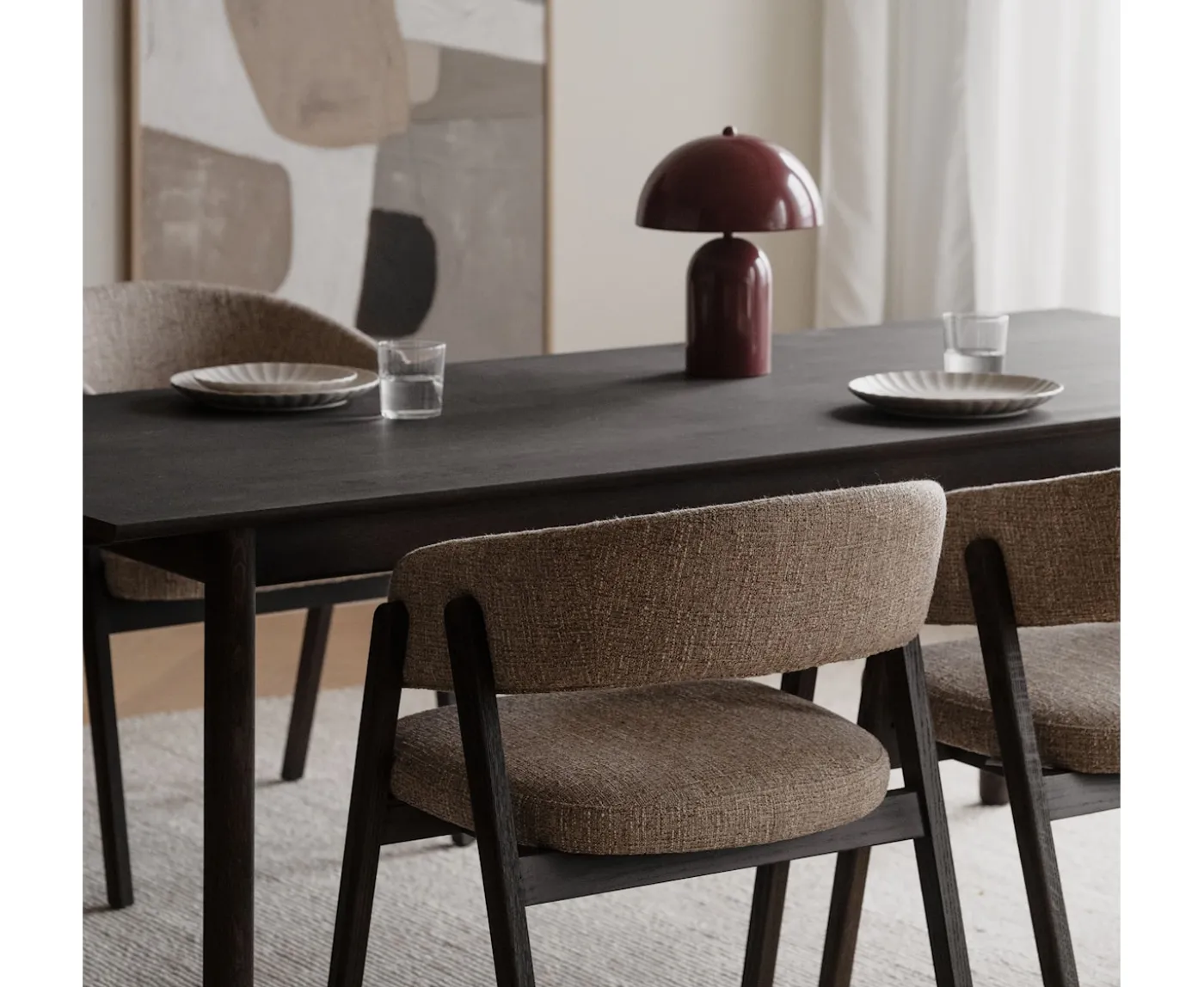 Rowico Home Barnaby Karmstol Mörkbeige/Ek