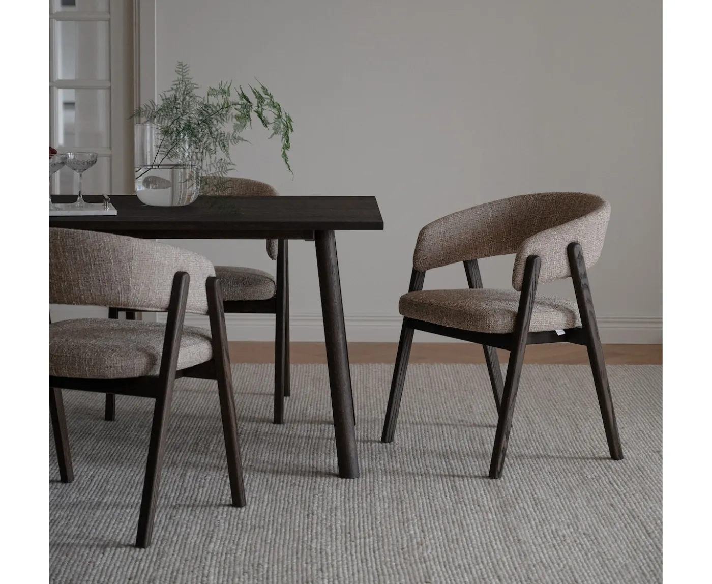 Rowico Home Barnaby Karmstol Mörkbeige/Ek