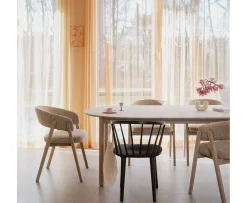 Rowico Home Barnaby Karmstol Mörkbeige/Vitpigmenterad