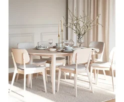 Rowico Home Barrett Matstol Vitpigmenterad Ek/Ljusbeige