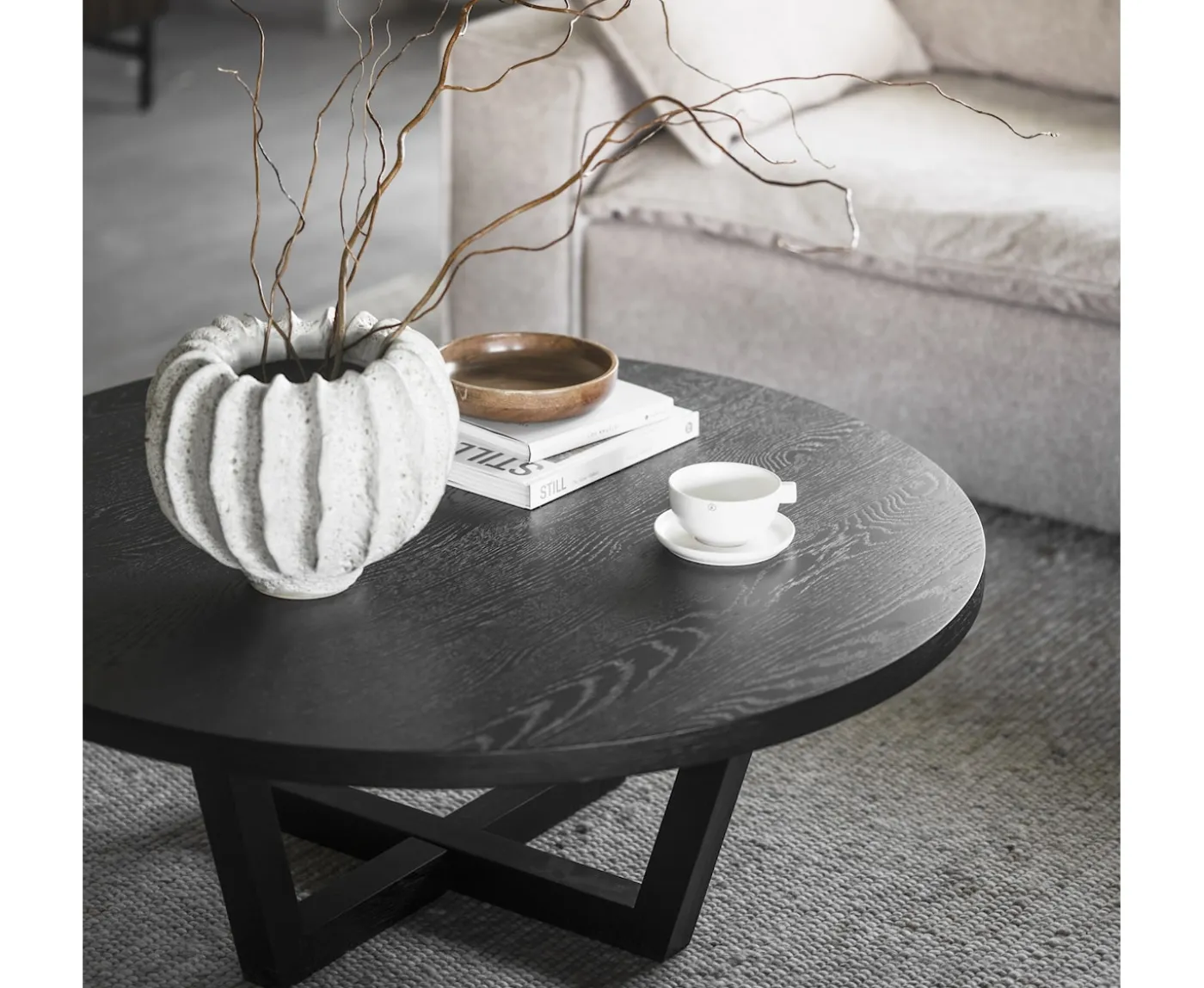 Rowico Home Boxford Soffbord Svart Ø110