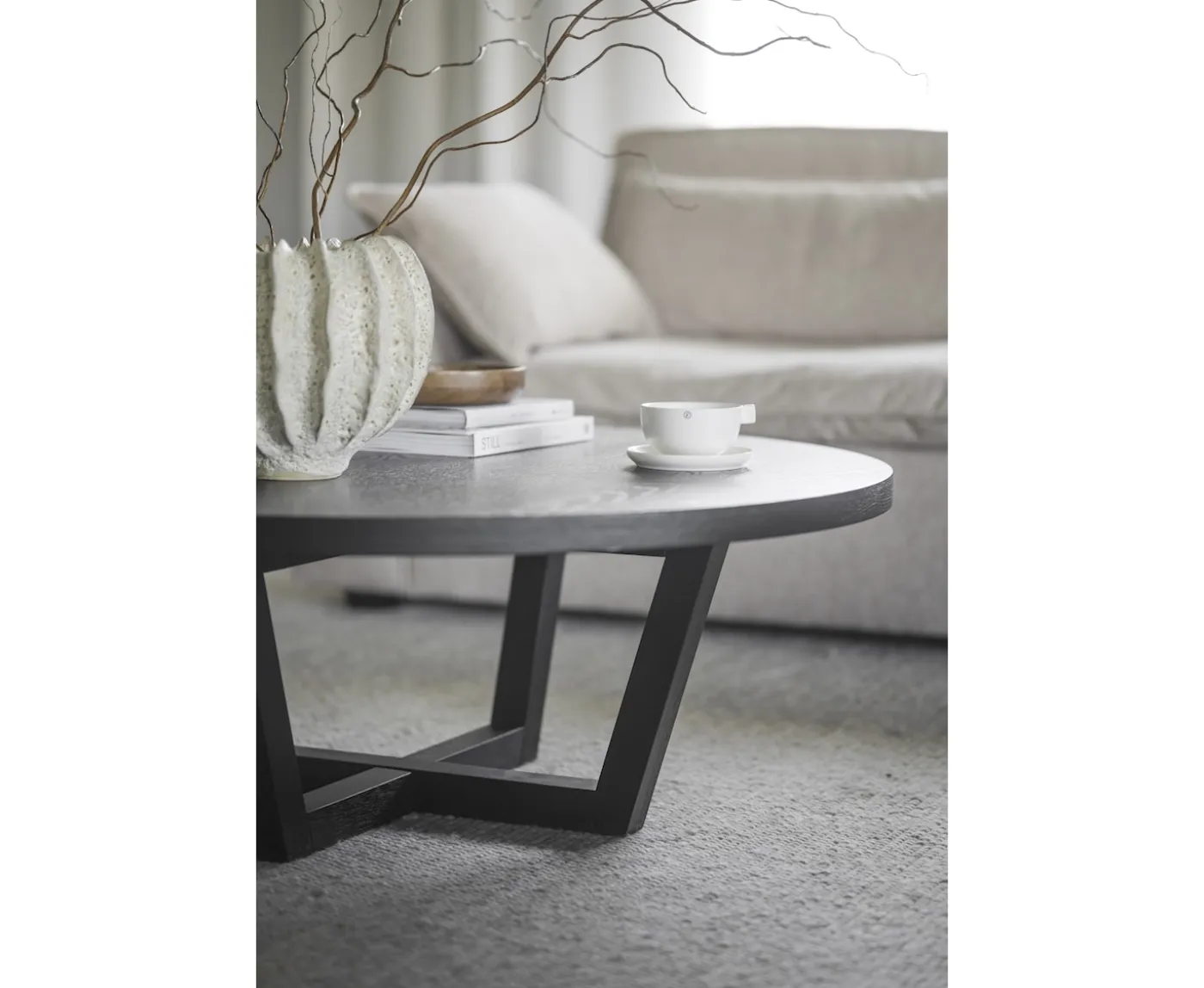 Rowico Home Boxford Soffbord Svart Ø110
