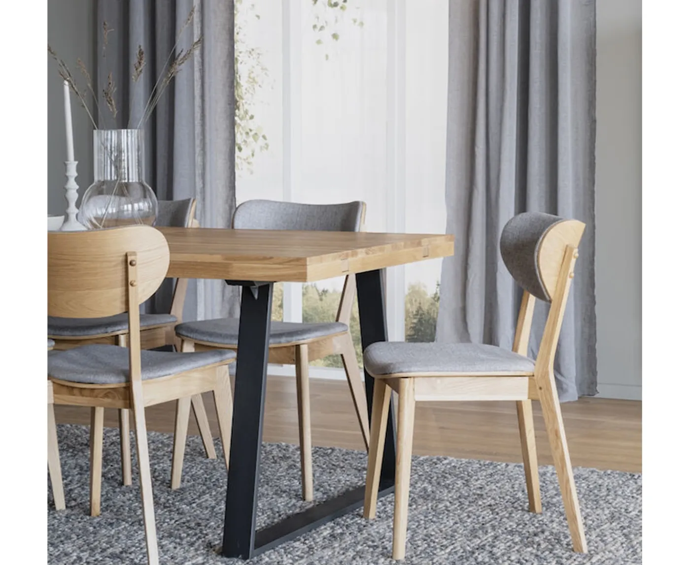 Rowico Home Brooklyn Matbord U-ben Ek 170cm