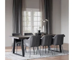 Rowico Home Brooklyn Matbord U-ben Mörkbrun Ek 220cm