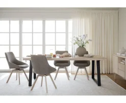 Rowico Home Brooklyn Matbord U-ben Vitpigmenterad Ek 220cm