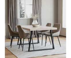 Rowico Home Brooklyn Matbord U-ben Vitpigmenterad Ek 220cm