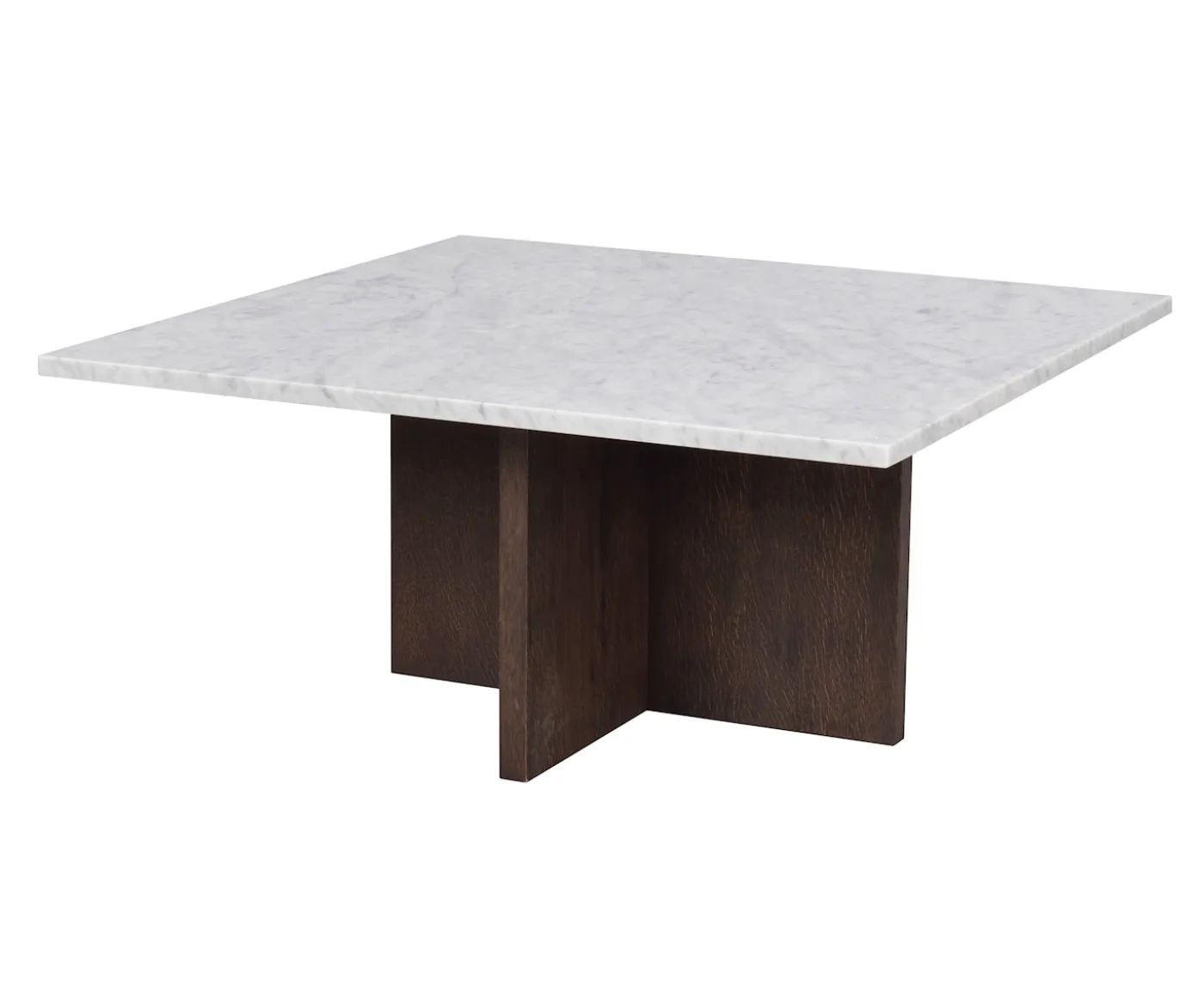 Rowico Home Brooksville Soffbord Vit Marmor/Ek 90x90
