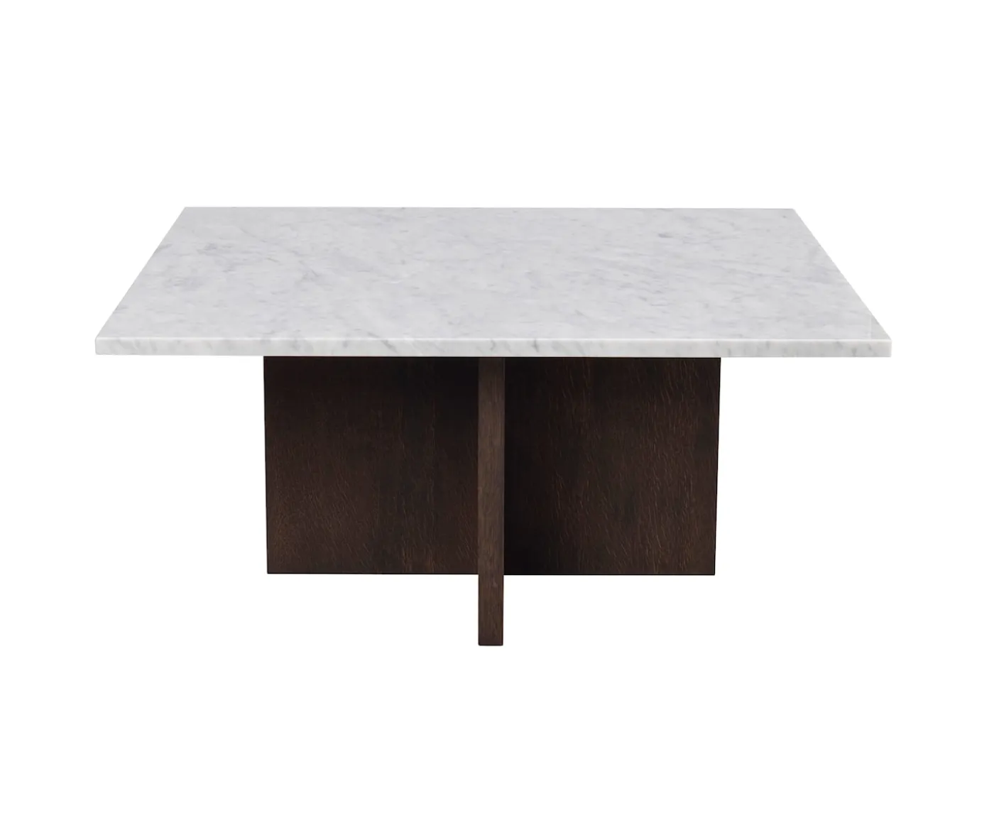 Rowico Home Brooksville Soffbord Vit Marmor/Ek 90x90