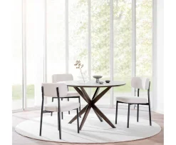 Rowico Home Calverton Matbord Brun Ø120