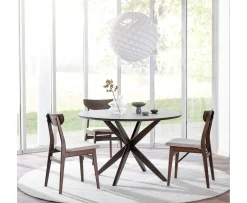 Rowico Home Calverton Matbord Brun Ø120