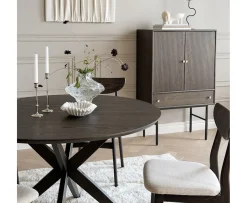 Rowico Home Calverton Matbord Brun Ø120