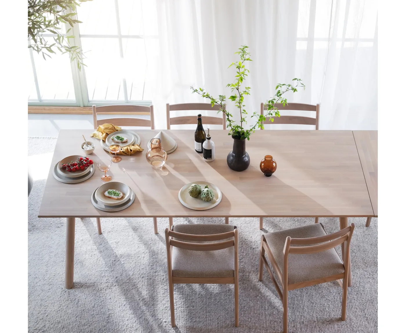 Rowico Home Clapperton Matbord Sandfärgad Ek 220x95
